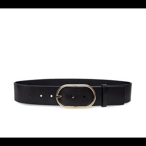 Frame Women’s Leather Grand Oval Buckle Belt
